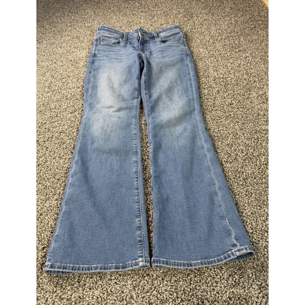 American Eagle Kick Boot Jeans Women's Size 4 Short Blue Baggy